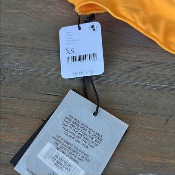 Free People It's Now Cool The Contour Solid High-Waist Surf Bottoms Orange XS - Picture 5 of 8